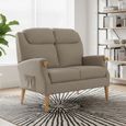 Lisbon 2 Seater Sofa - Taupe Fabric
