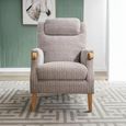Lisbon Fireside Armchair - Natural Fabric