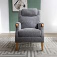 Lisbon Fireside Armchair - Steel Blue Fabric