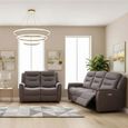 Harrogate Recliner Sofa Suite - 3+2 - Brown Fabric
