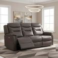 Harrogate 3 Seater Recliner Sofa - Brown Fabric