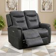 Harrogate 2 Seater Recliner Sofa - Grey Fabric