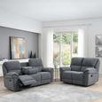 Belmont Recliner Sofa Suite - 3+2 - Grey Fabric