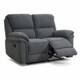 Belmont 2 Seater Recliner Sofa - Grey Fabric