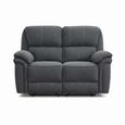 Belmont 2 Seater Recliner Sofa - Grey Fabric