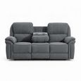 Belmont 3 Seater Recliner Sofa - Grey Fabric