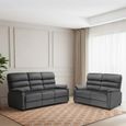 Savoy Fixed Sofa Suite - 3+2 - Grey Fabric