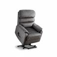 Savoy Lift and Tilt Electric Recliner Armchair - Grey Fabric