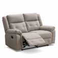 Berkeley Recliner Sofa Suite - 3+2 - Light Grey Leather Look Fabric