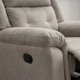 Berkeley Recliner Armchair - Light Grey Leather Look Fabric