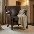Harlow Accent Armchair - Tan Faux Leather