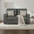 Hampton 2 Seater Sofa  Dark Grey Fabric