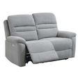 Belford 2 Seater Recliner Sofa - Grey Fabric