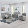 Belford 3 Seater Recliner Sofa - Grey Fabric