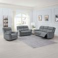 Faringdon 2 Seater Recliner Sofa - Grey Fabric