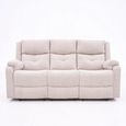 Clearance - Ellison Recliner Sofa - 3 Seater - Manual - Cream Fabric - FSS16254