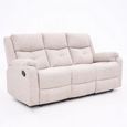 Clearance - Ellison Recliner Sofa - 3 Seater - Manual - Cream Fabric - FSS16254