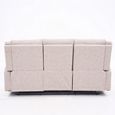 Clearance - Ellison Recliner Sofa - 3 Seater - Manual - Cream Fabric - FSS16254