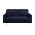 Henrietta Sofa - 3 Seater - Deep Blue Fabric