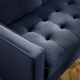 Henrietta Sofa - 3 Seater - Deep Blue Fabric