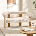 Freya Sofa - 2 Seater - White Boucle Fabric
