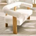 Freya Sofa - 2 Seater - White Boucle Fabric