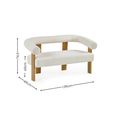 Freya Sofa - 2 Seater - White Boucle Fabric