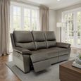 Cannes Sofa - 3 Seater - Electric Recliner - Leather - Chocolate