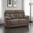 Colston Sofa - 2 Seater - Manual Recliner - Fabric - Dark Grey