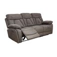 Colston Sofa - 3 Seater - Manual Recliner - Fabric - Dark Grey