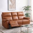 Rocco Sofa - Power Recliner - Tan Leather - 3 Seater