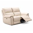 Rocco Sofa - Power Recliner - Chalk Leather - 2 Seater