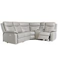 Sophia Corner Sofa - Electric Recliner - Leather - Grey