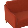 Jasper Sprung Sofa Bed - 3 Seater - Orange Linen Fabric - 2148729UK