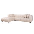Novaro Sofa - Cream - Chaise - Fabric - LHF