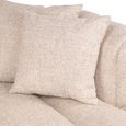 Novaro Sofa - Cream - Chaise - Fabric - LHF