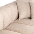 Novaro Sofa - Cream - Chaise - Fabric - RHF