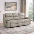 Bentley Electric Recliner Sofa - 3 Seater - Grey Leather