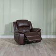 Bentley Electric Recliner Armchair - Brown Leather