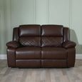Bentley Electric Recliner Sofa - 2 Seater - Brown Leather