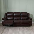 Bentley Electric Recliner Sofa - 3 Seater - Brown Leather