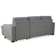 Alder Universal Corner Sofa Bed - Grey Fabric - Pull Out