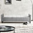 Alfie Grey Linen Click Clack Sofabed - 3 Seater - Storage