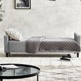 Alfie Grey Linen Click Clack Sofabed - 3 Seater - Storage