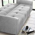 Alfie Grey Linen Click Clack Sofabed - 3 Seater - Storage