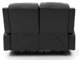Alva Electric Recliner Sofa - Black Faux Leather - 2 Seater
