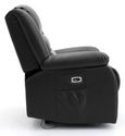 Alva Electric Recliner Armchair - Black Faux Leather