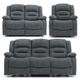 Alva Electric Recliner Sofa Set - Graphite Fabric - 3+2+1 Seater