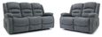 Alva Electric Recliner Sofa Set - Graphite Fabric - 3+2 Seater