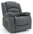 Alva Electric Recliner Armchair - Graphite Fabric